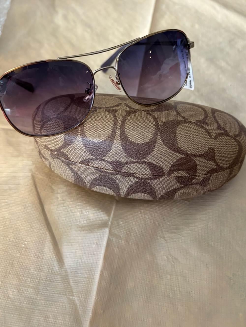 Coach HC 7127 sunglasses 
Frame in Shiny Light Gold metal
